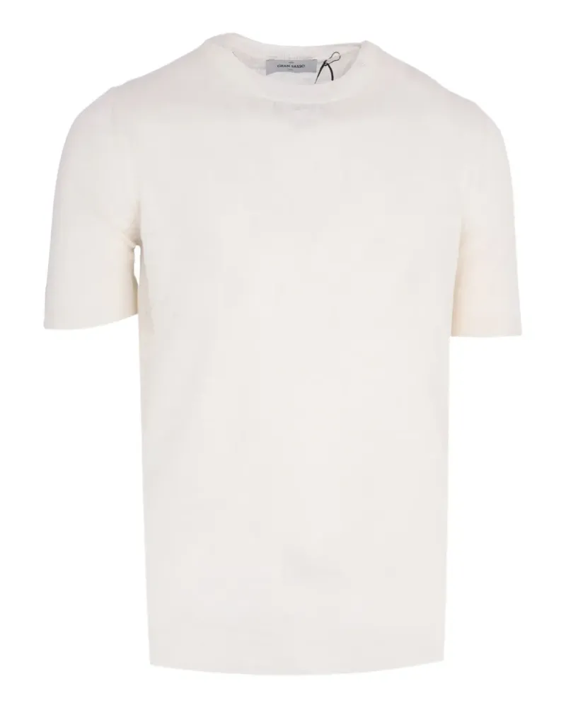Gran Sasso T-Shirt mit rundem Ausschnitt - Weiß Weiß
