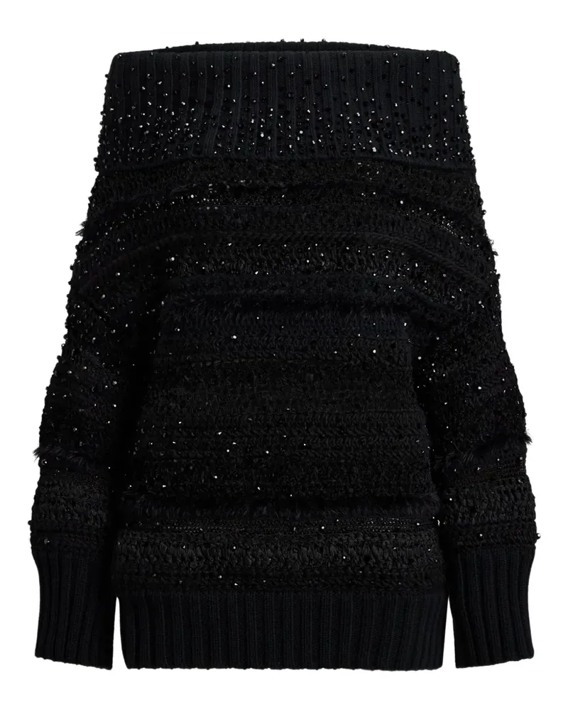 Ralph Lauren Schulterfreier Pullover mit Verzierung - Schwarz Schwarz