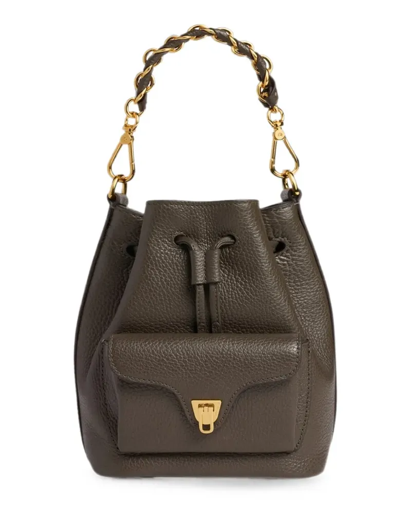 Coccinelle Beat Generation grained leather bucket bag - Braun Braun