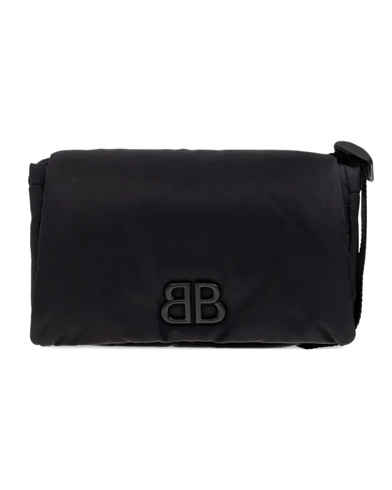 Balenciaga Schultertasche mit Logo - Schwarz Schwarz