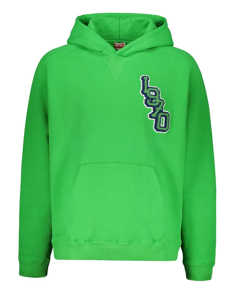 Kenzo Hoodie mit Chenille-Logo - Grün Grün