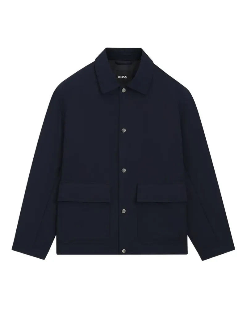 HUGO BOSS press-stud flap-pocket jacket - Blau Blau