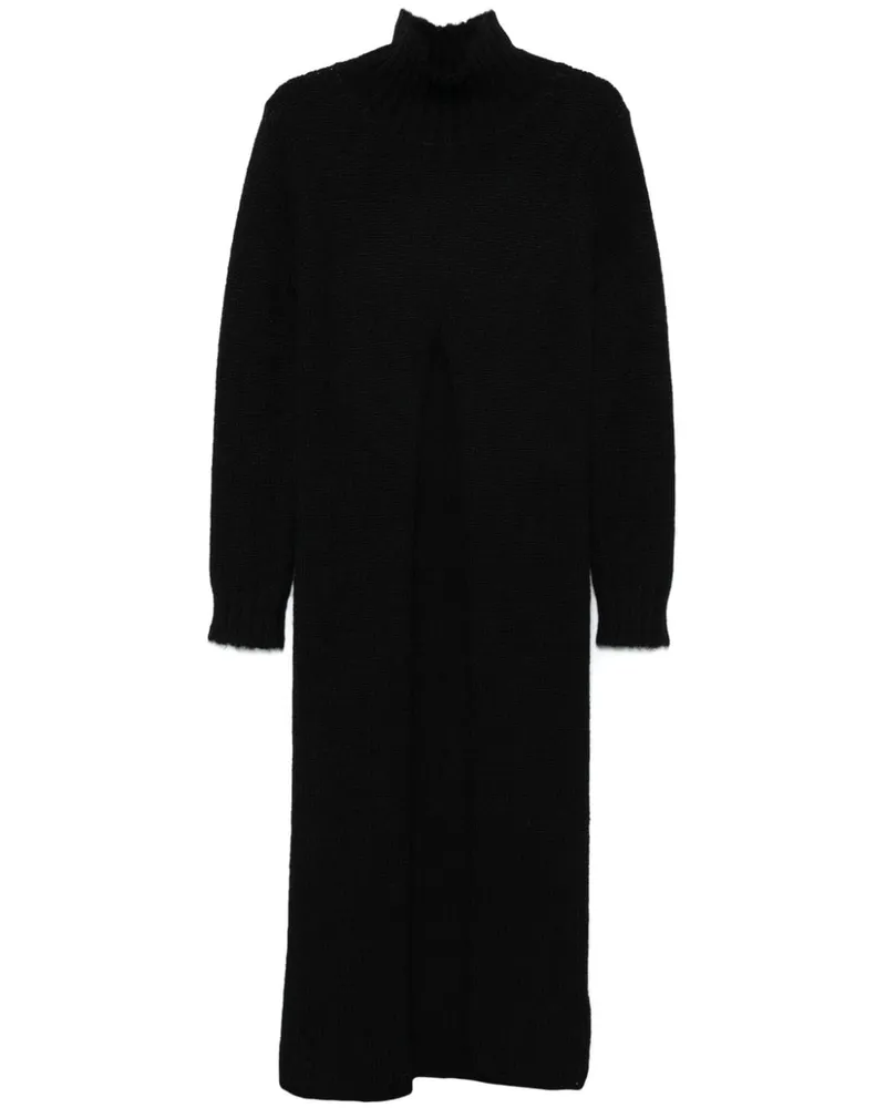 Jil Sander Gestricktes Maxikleid - Schwarz Schwarz