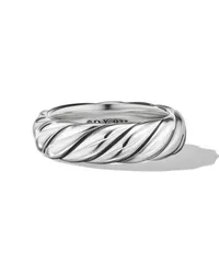 David Yurman Doppelter Ring aus Sterlingsilber 6mm Silber