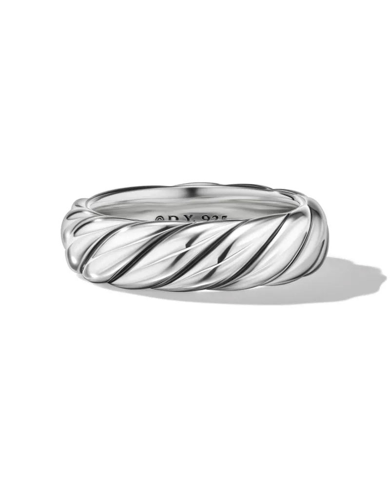 David Yurman Doppelter Ring Aus Sterlingsilber 6mm Silber