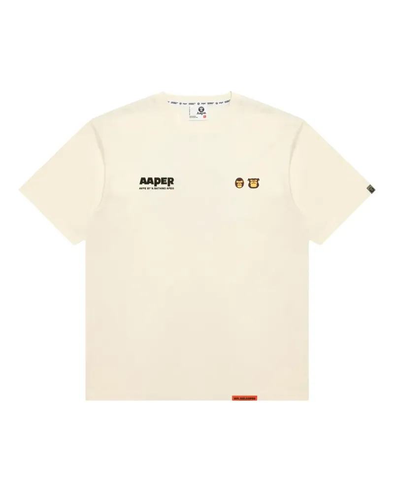 BAPE T-Shirt mit Logo-Print - Nude Nude