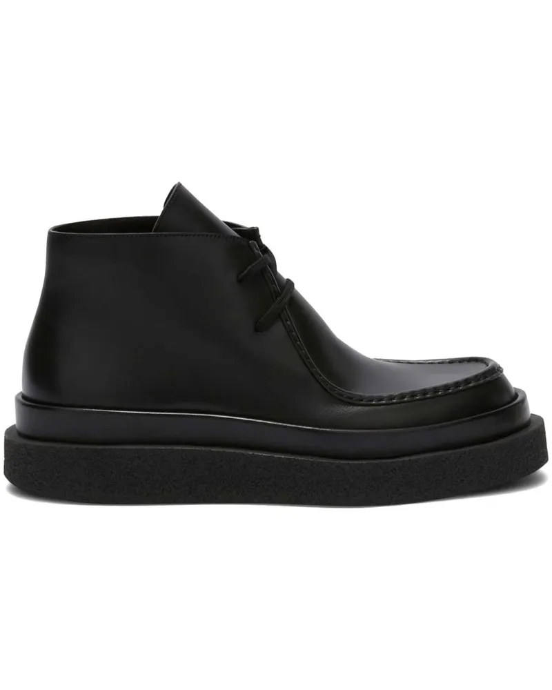 Jil Sander Niedrige Stiefel - Schwarz Schwarz