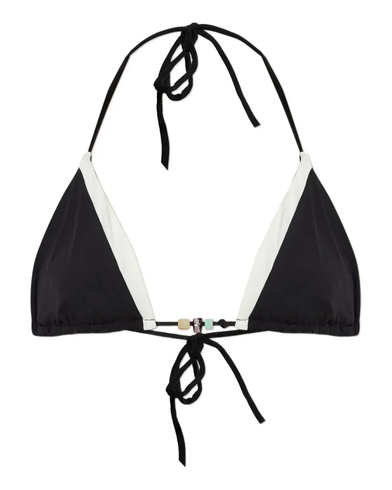 bond-eye bead trim bikini - Schwarz Schwarz