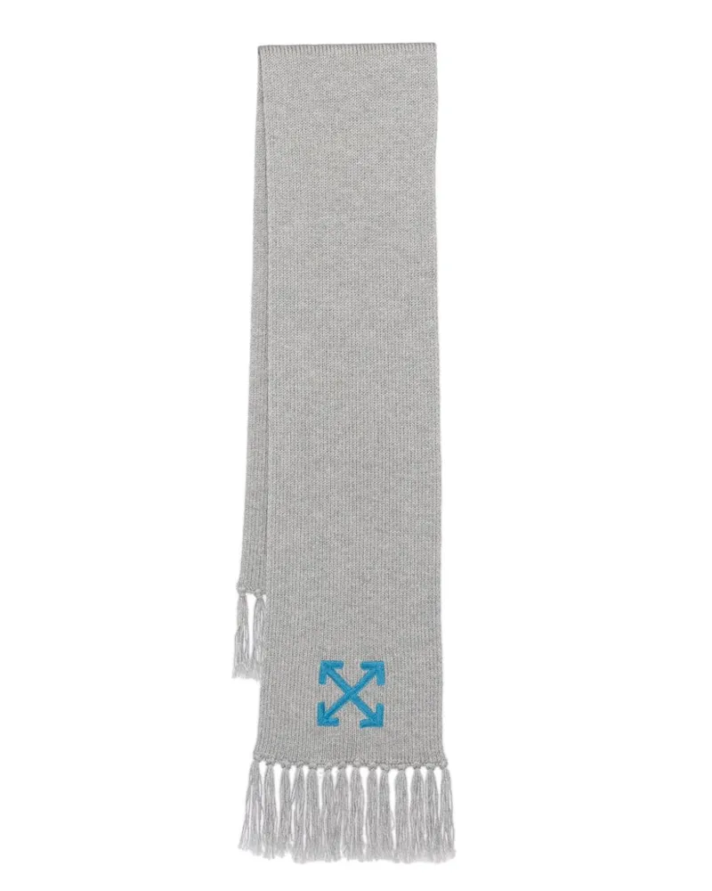 OFF-WHITE Schal mit Arrows-Stickerei - Grau Grau