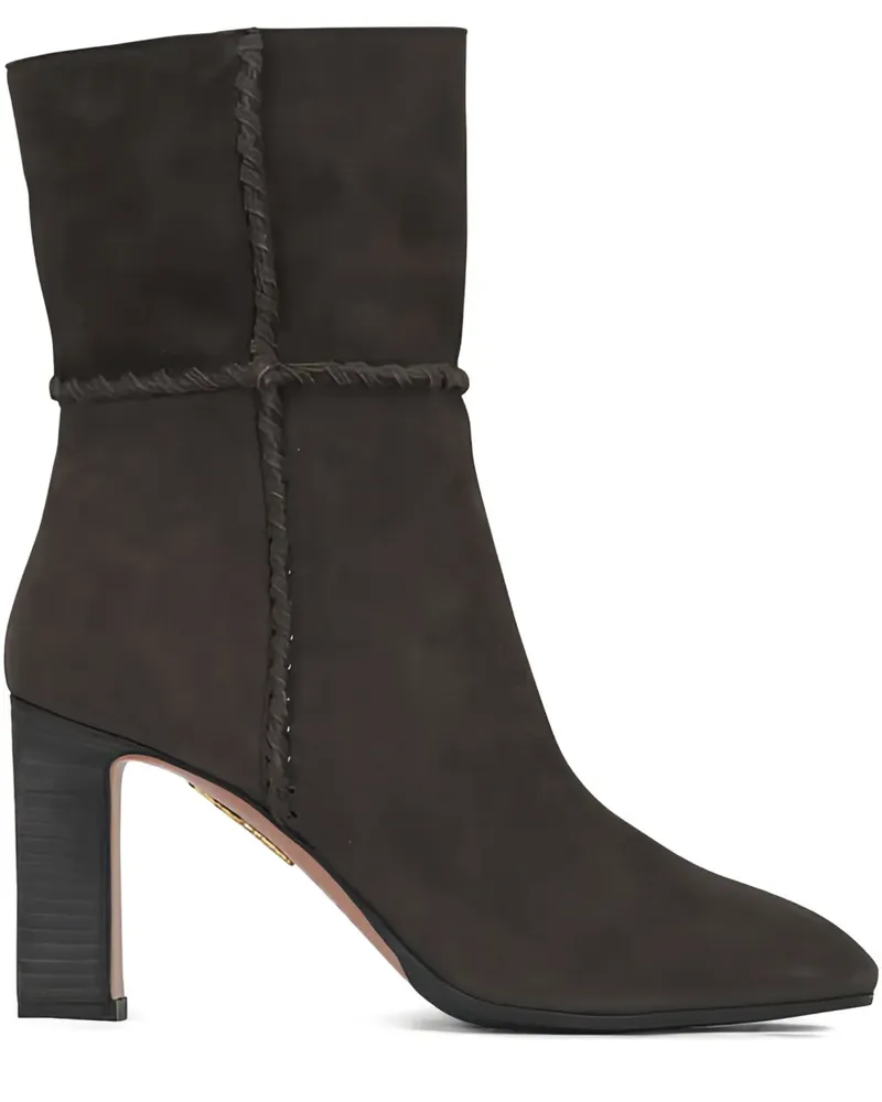 Aquazzura braided suede short boots - Braun Braun
