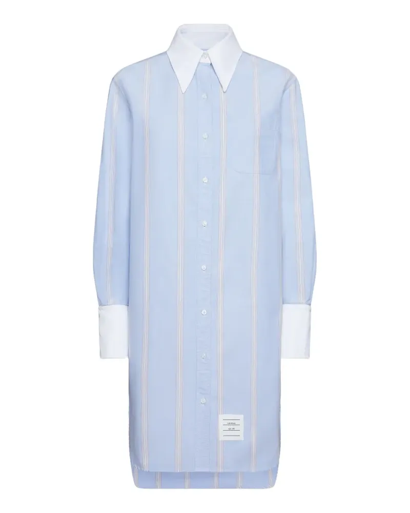 Thom Browne Gestreiftes Hemdkleid - Blau Blau