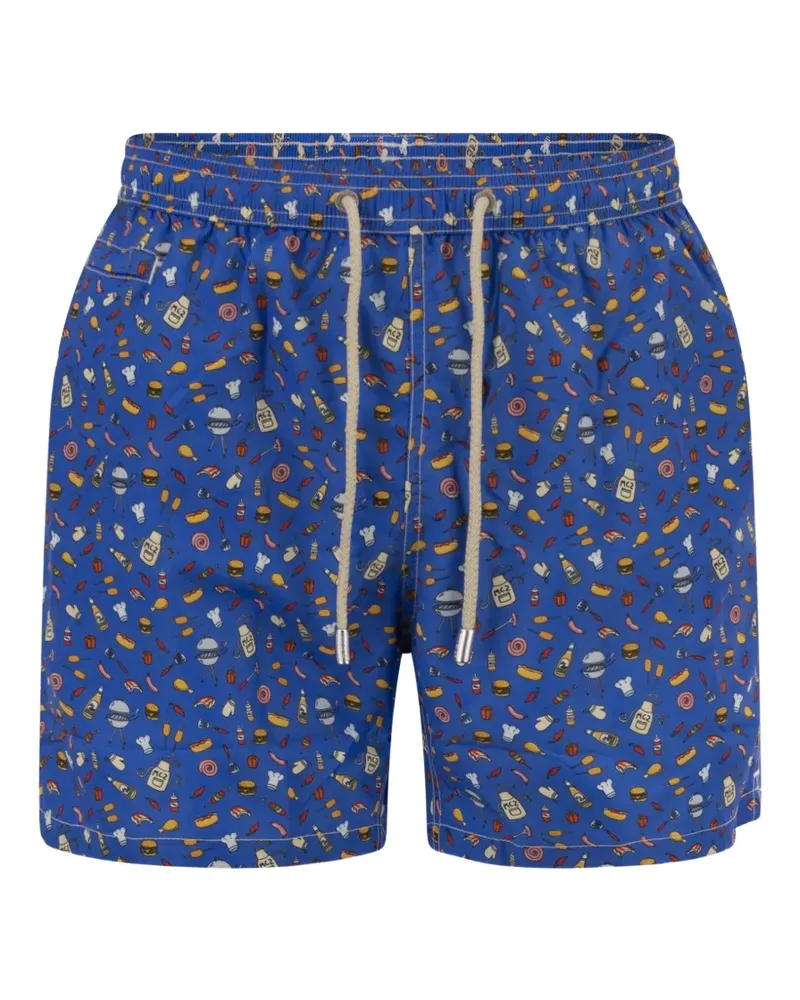 MC2 Saint Barth all-over print drawstring swim shorts - Blau Blau