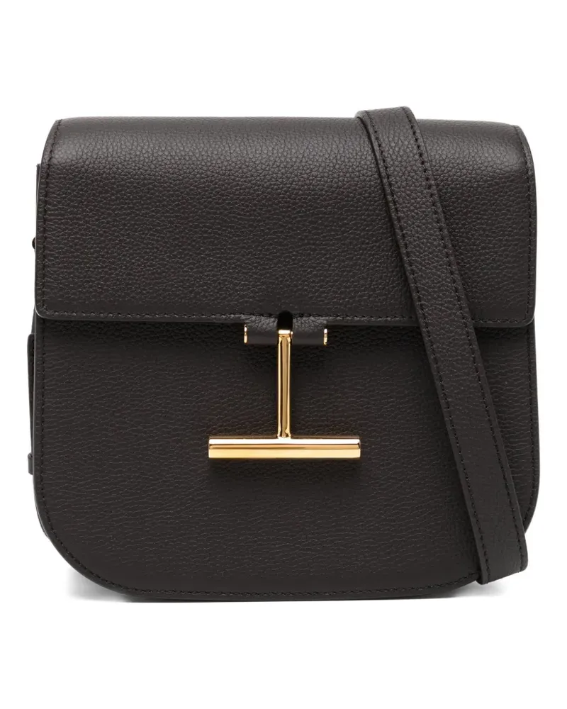 Tom Ford Mini Tara Schultertasche aus Kornleder - Braun Braun