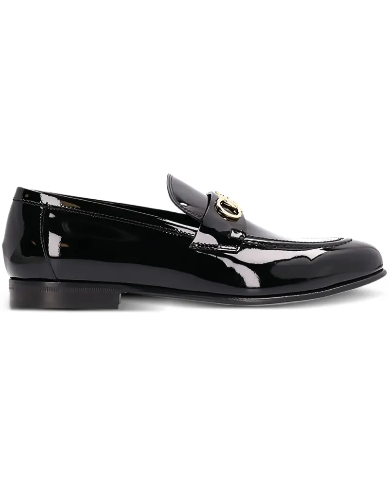 Ferragamo Gancini Loafer aus Lackleder - Schwarz Schwarz