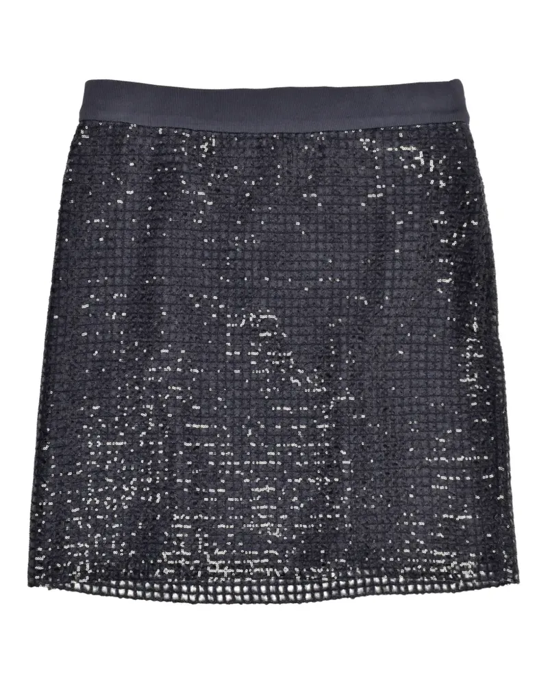 Brunello Cucinelli sequin-embellished mini skirt - Schwarz Schwarz
