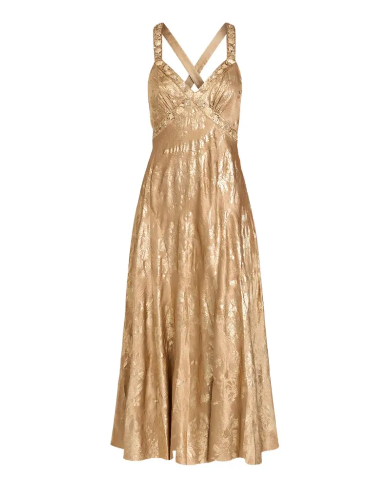 Cinq à Sept Gilded Peony Thalie Midikleid - Gold Gold