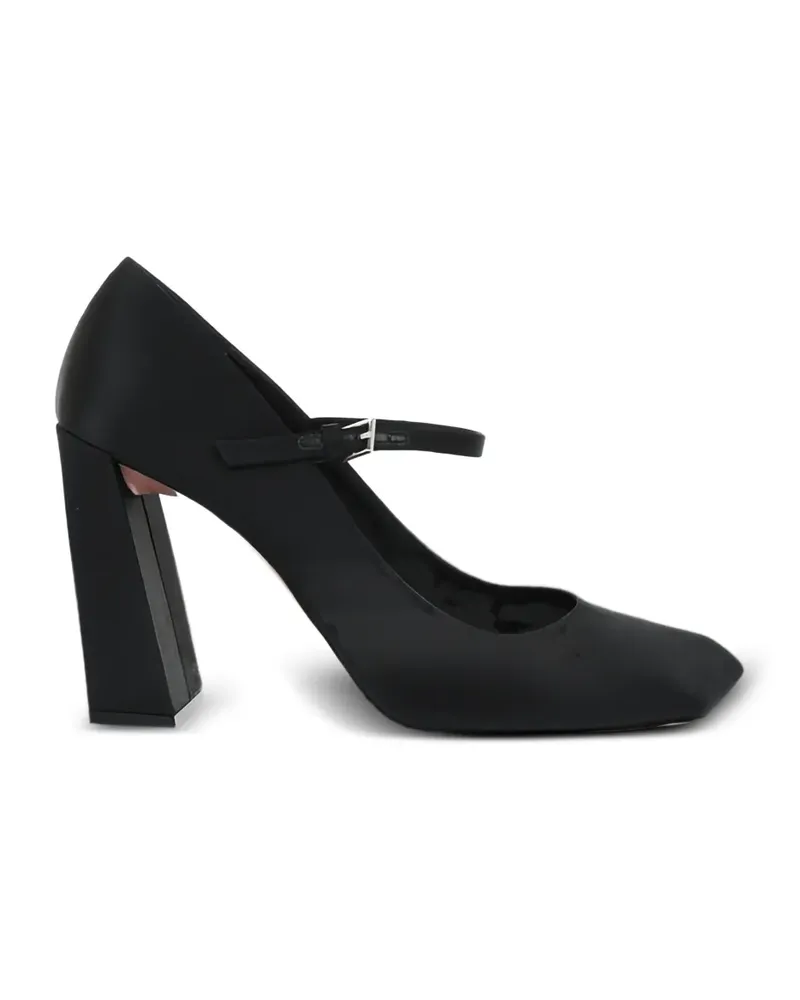 Amina Muaddi Charlotte Mary Jane heeled pumps - Schwarz Schwarz