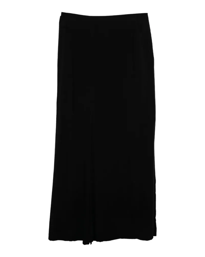 Yohji Yamamoto front-slit panelled skirt - Schwarz Schwarz