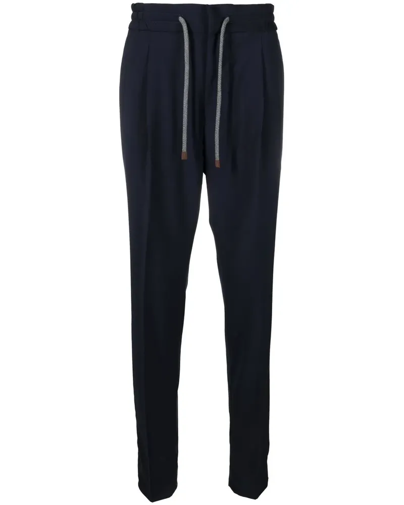 Brunello Cucinelli Tapered-Hose mit Kordelzug - Blau Blau