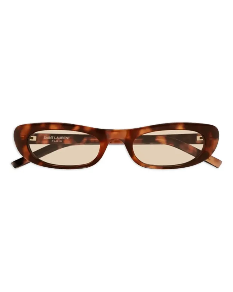 Saint Laurent Sonnenbrille mit Cat-Eye-Gestell - Braun Braun