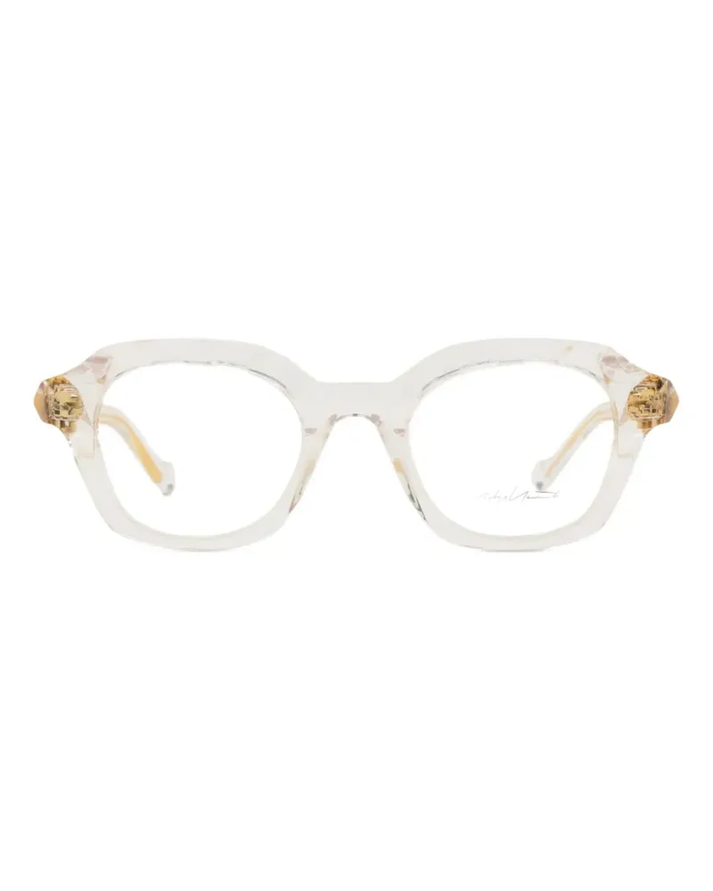 Yohji Yamamoto square-frame glasses - Nude Nude