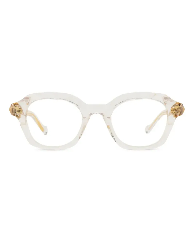 Yohji Yamamoto square-frame glasses - Nude Nude
