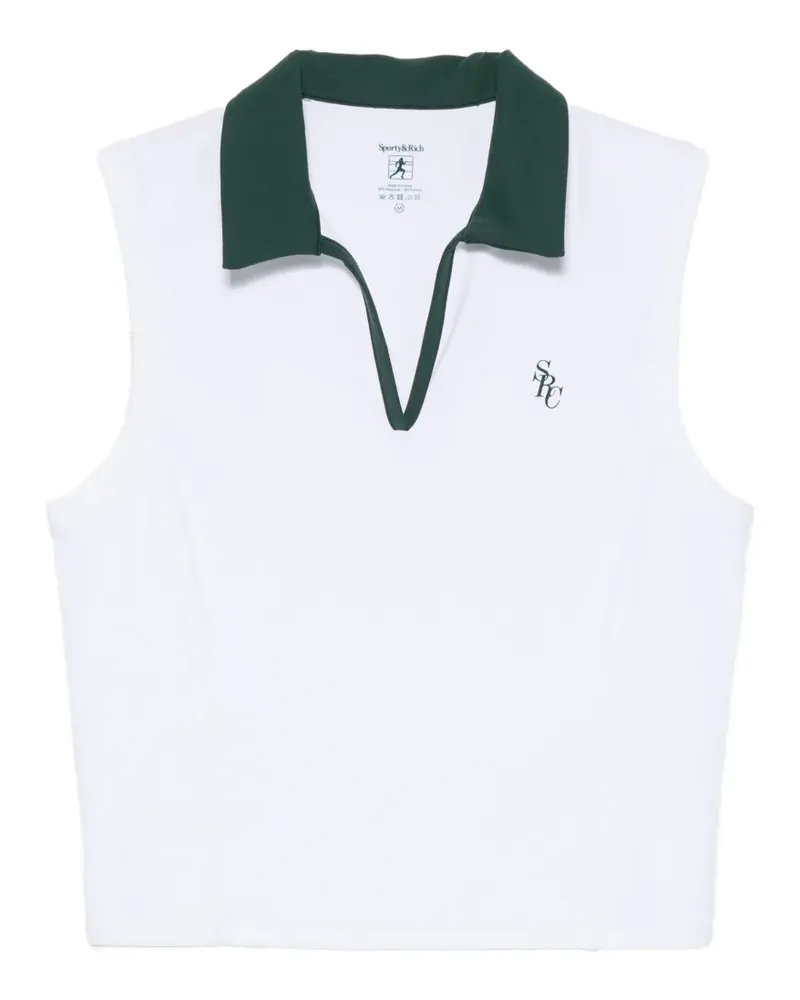 SPORTY & RICH SRC logo-print sleeveless top - Weiß Weiß