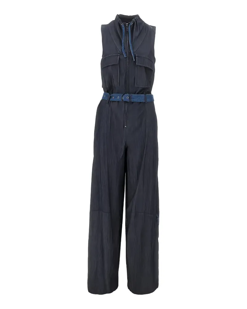 Emporio Armani belted sleeveless jumpsuit - Blau Blau