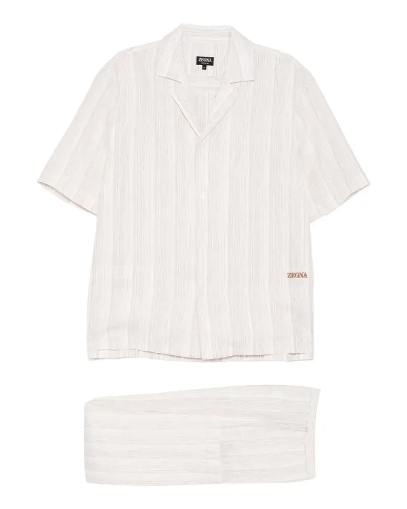 Ermenegildo Zegna Loungewear-Set aus Hose und T-Shirt - Nude Nude