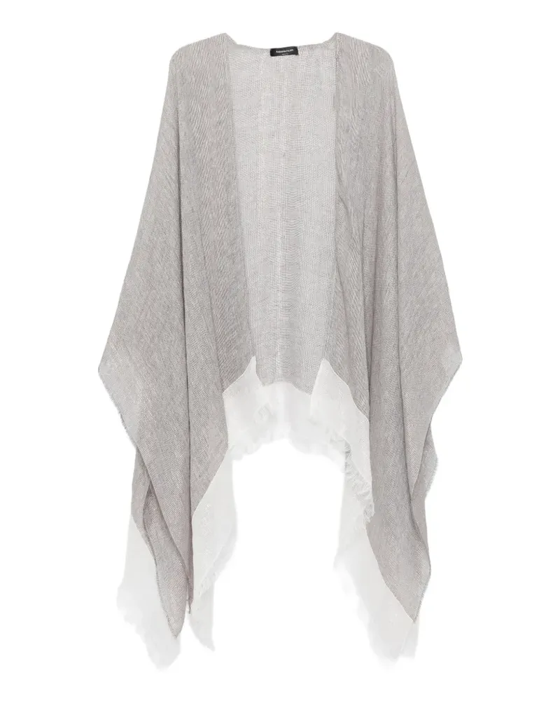 Fabiana Filippi frayed poncho - Grau Grau