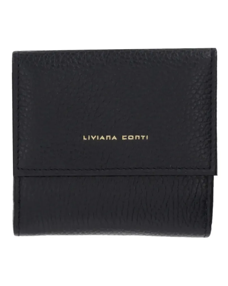 Liviana Conti Kleines Portemonnaie mit Klappe - Schwarz Schwarz