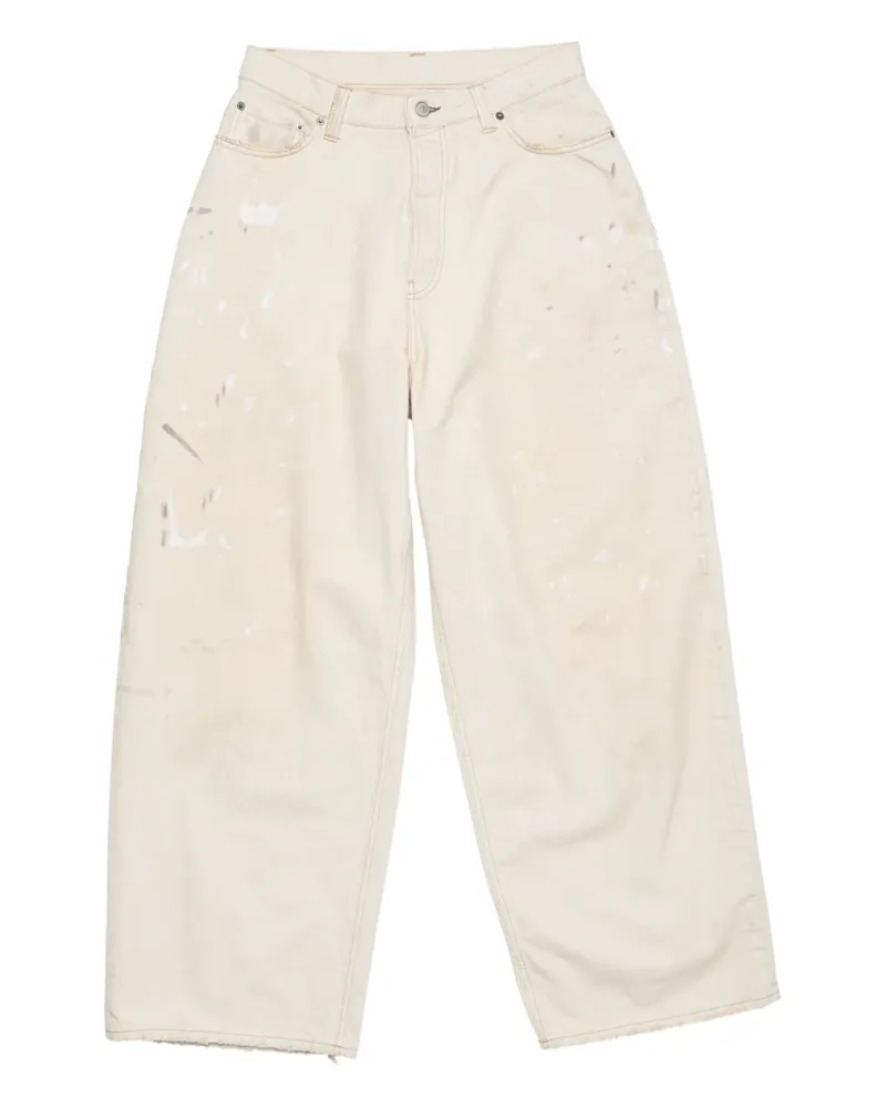 Acne Studios 2023 Jeans mit Logo-Patch - Weiß Weiß