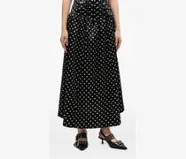 Gepunkteter Rock - Schwarz