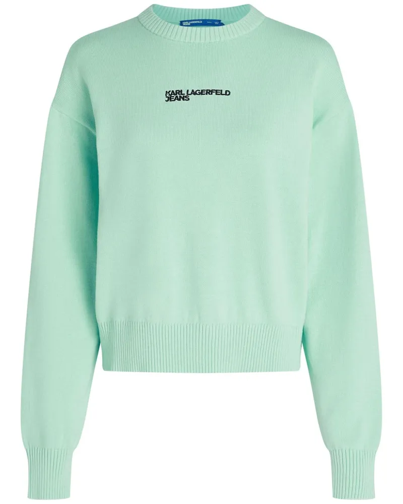 Karl Lagerfeld Sweatshirt mit Logo-Stickerei - Grün Grün