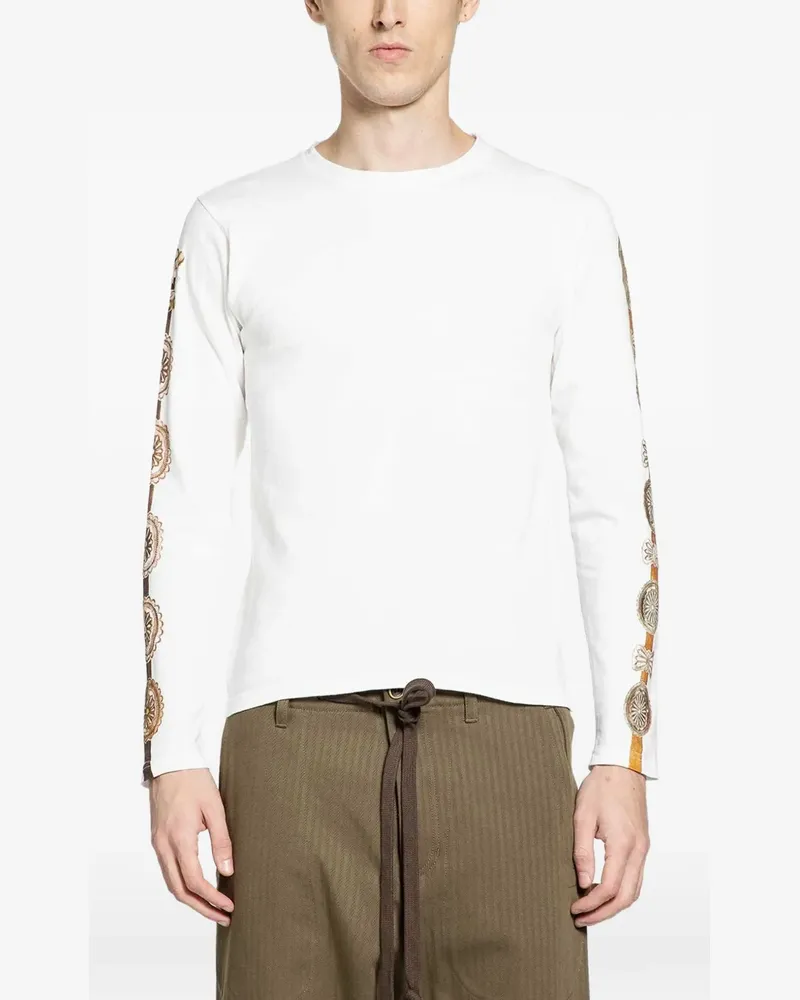 KAPITAL Concho belt-sleeve T-shirt - Weiß Weiß