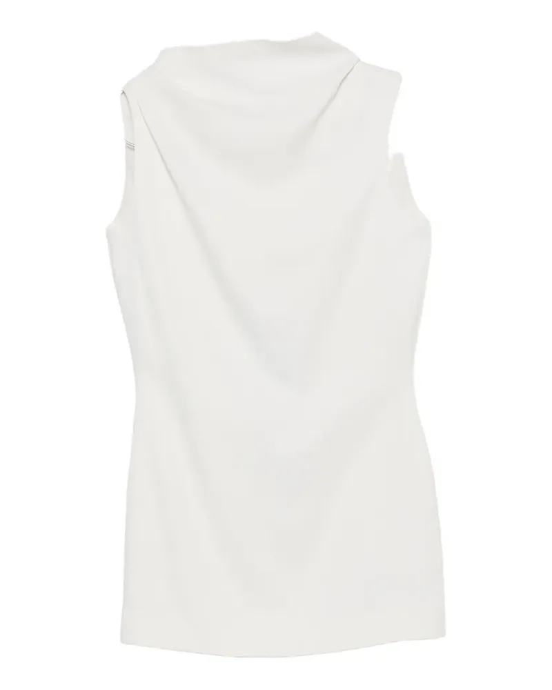 KHAITE Astor cowl-neck mini dress - Weiß Weiß