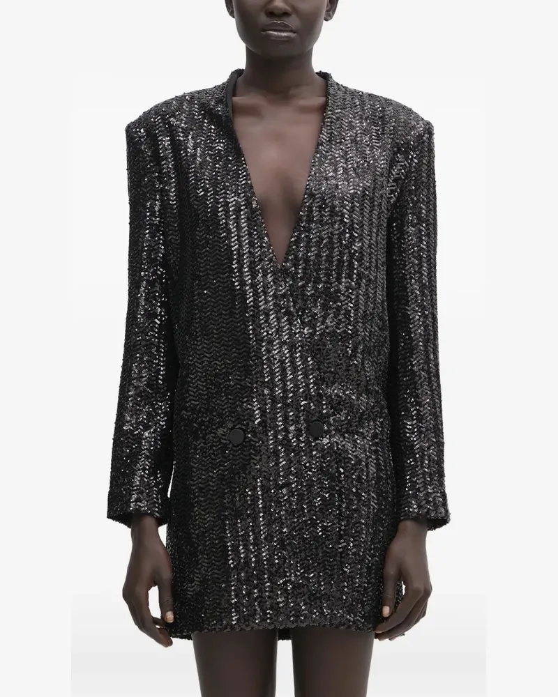 Anine Bing sequin-embellished mini dress - Schwarz Schwarz