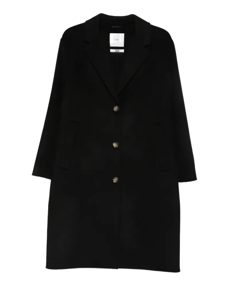 SOLOTRE single-breasted notched-lapels coat - Schwarz Schwarz