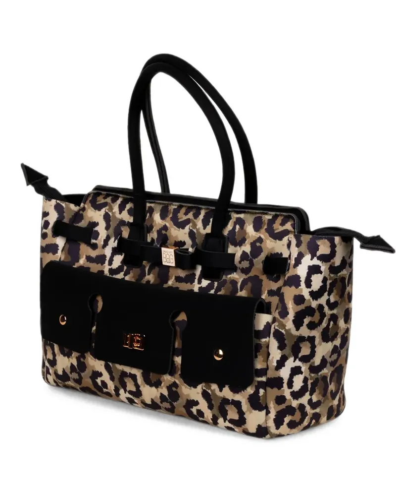 Save my Bag Clara leopard-print tote bag - Nude Nude