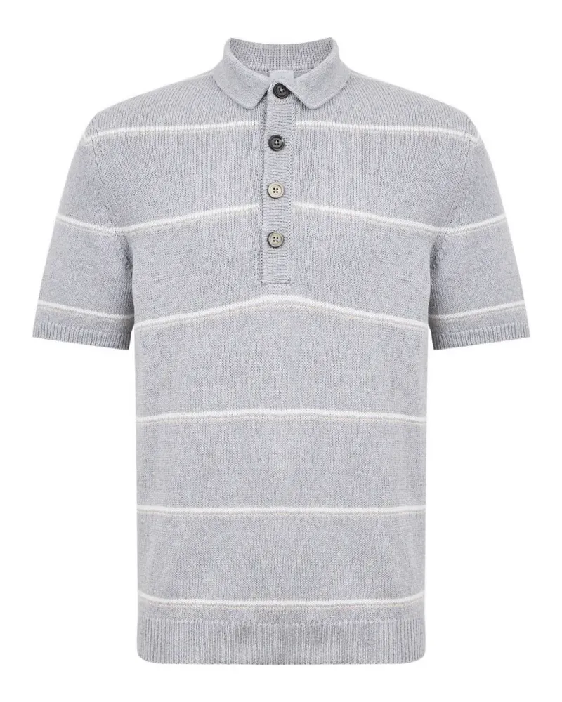 Eleventy striped polo shirt - Grau Grau