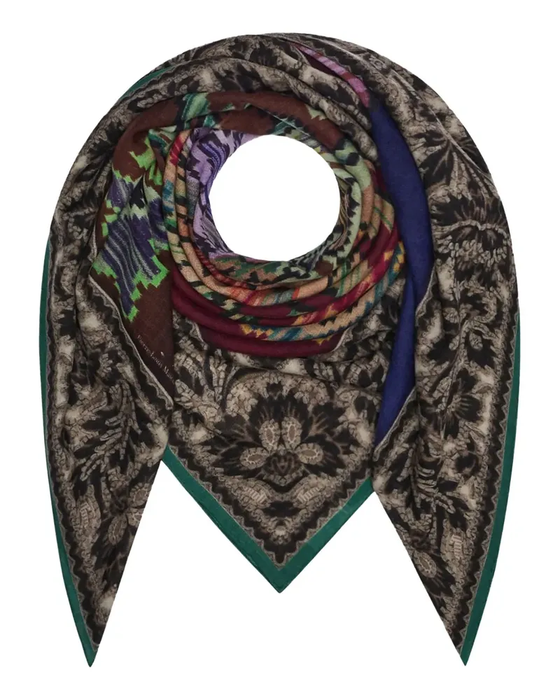 Pierre-Louis Mascia geometric-pattern wool scarf - Schwarz Schwarz