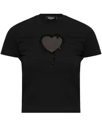 Dsquared2 T-Shirt mit Applikation Schwarz