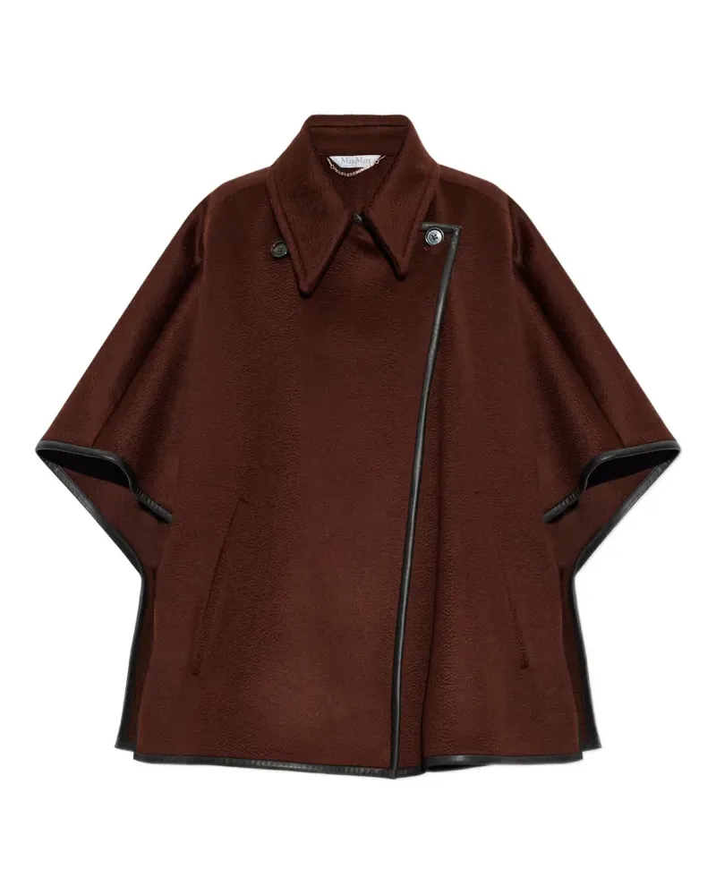 Max Mara Langes Cropped-Cape aus Kaschmir - Braun Braun