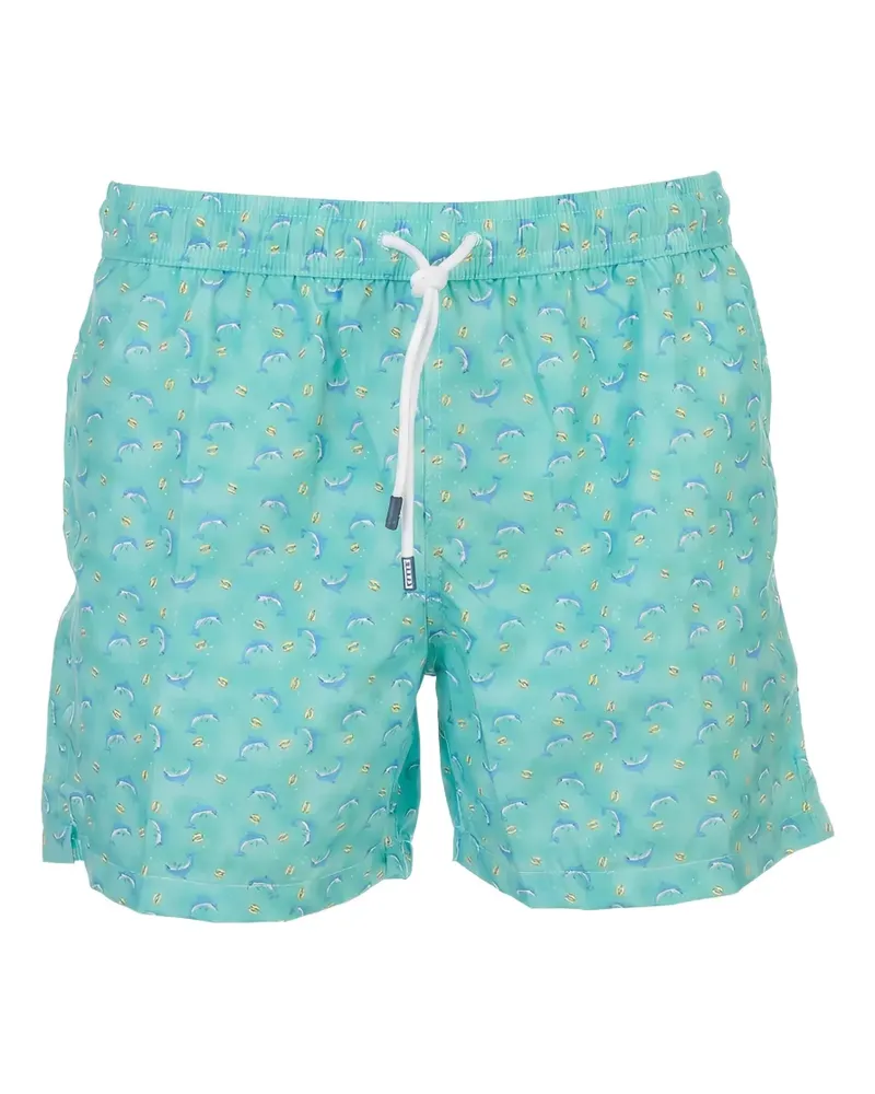 Fedeli dolphin-print swim shorts - Blau Blau