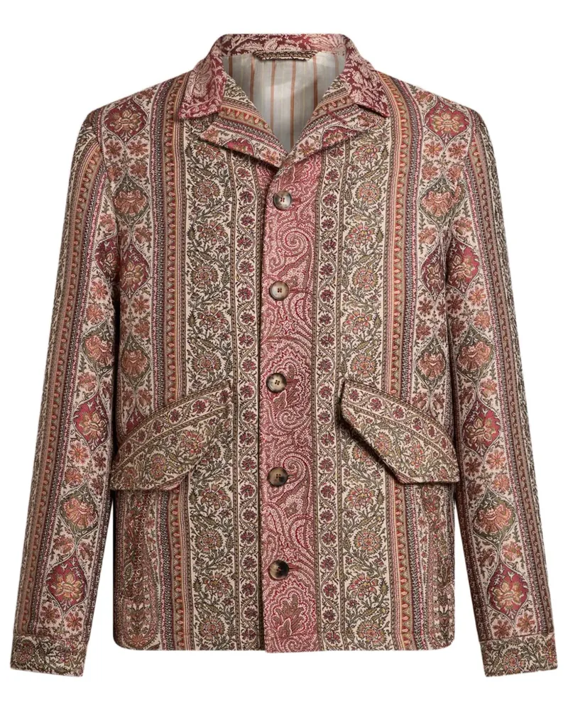 Etro Hemdjacke mit Print - Rot Rot