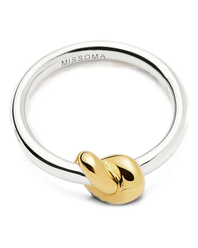 Missoma x Lucy Williams Stapelring mit Knoten - Silber Silber