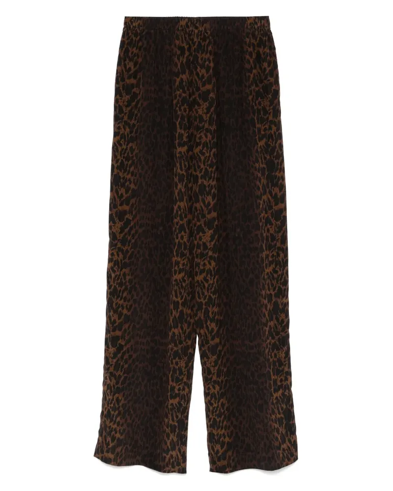 Balenciaga Hose mit Leoparden-Print - Braun Braun