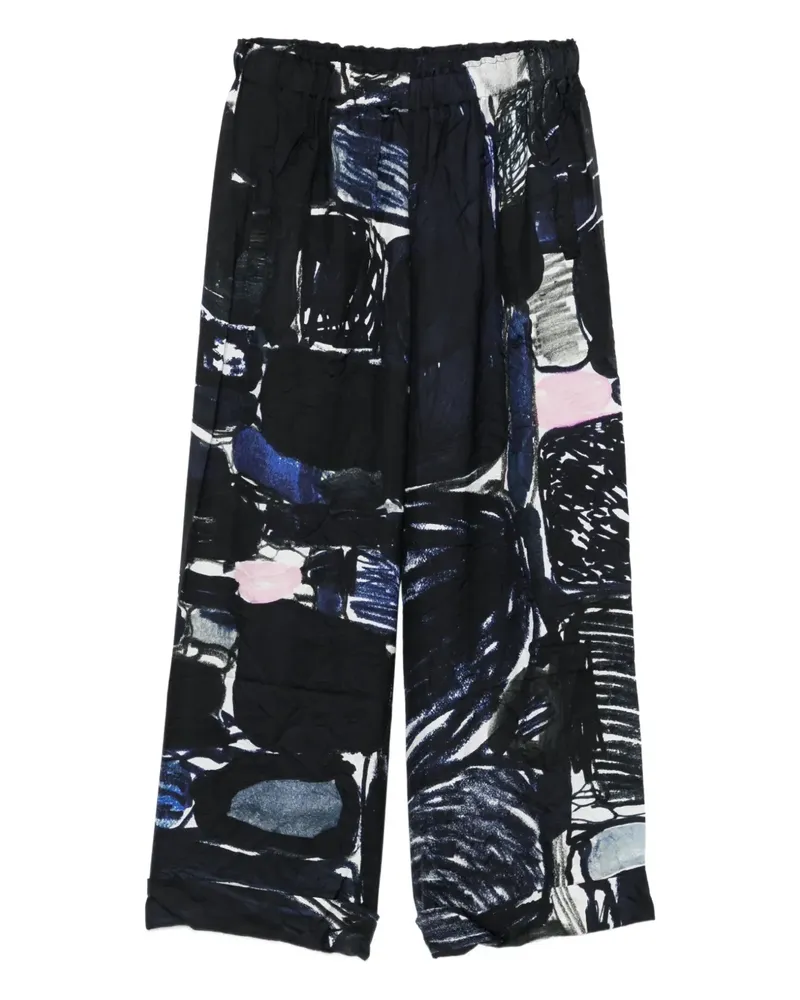 Daniela Gregis Palazzohose mit abstraktem Print - Blau Blau