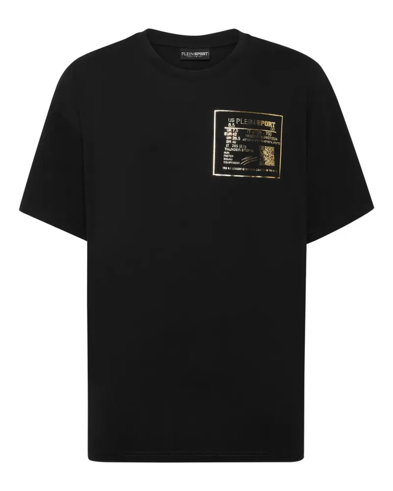 Philipp Plein T-Shirt mit goldfarbenem Detail - Schwarz Schwarz
