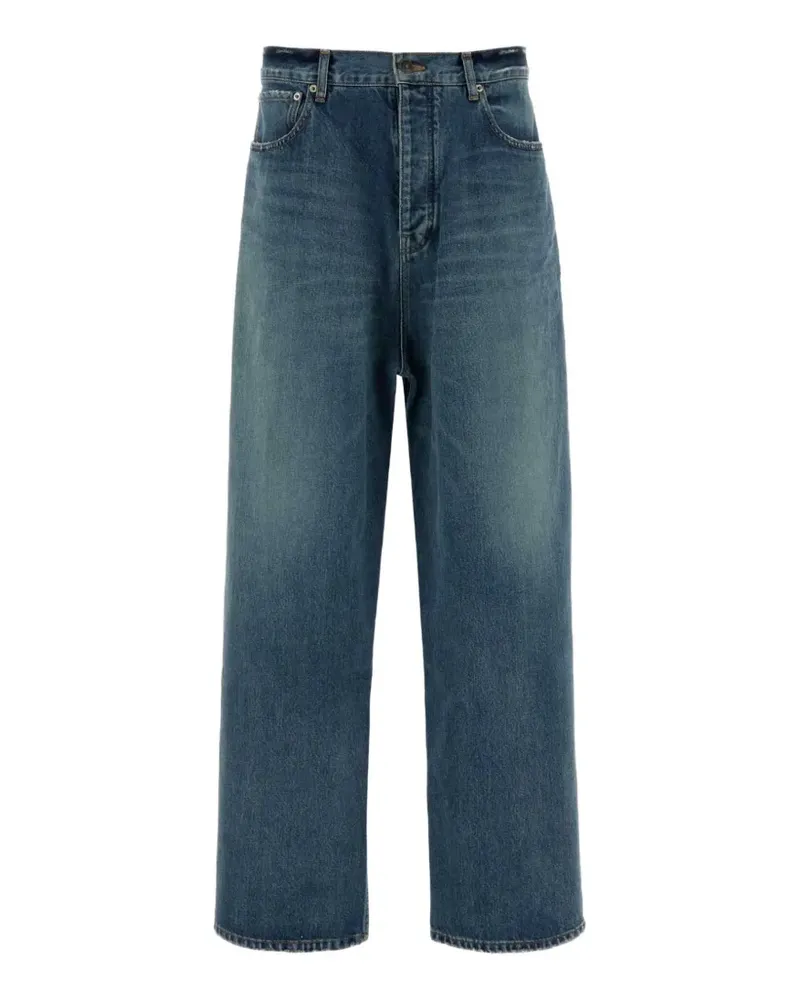 Balenciaga Weite Jeans im Distressed-Look - Blau Blau